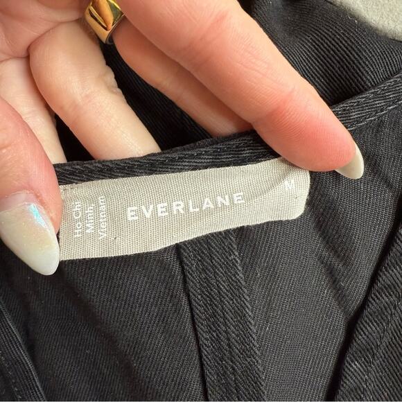 Everlane TENCEL Puff Sleeve Black Midi Dress Size Medium NWT Soft Lightweight - Picture 8 of 11